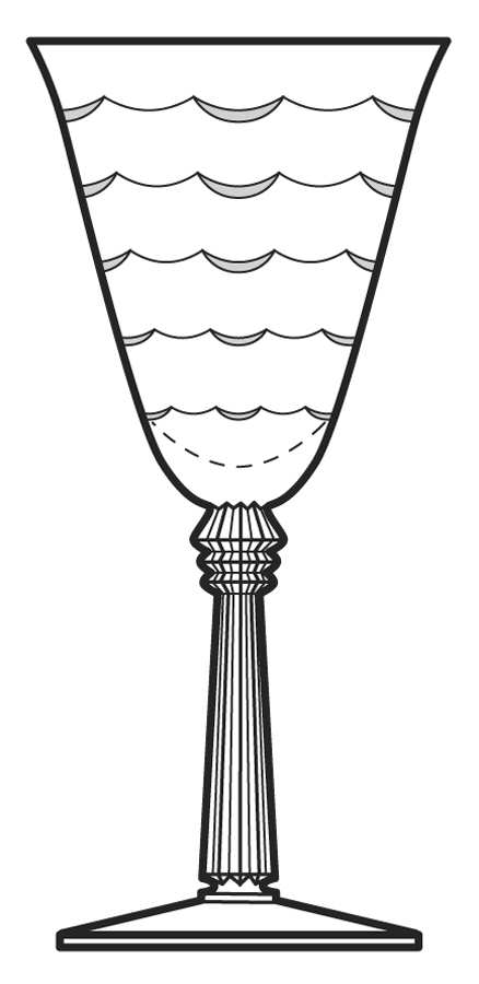 Ripple Water Goblet by Fostoria-1