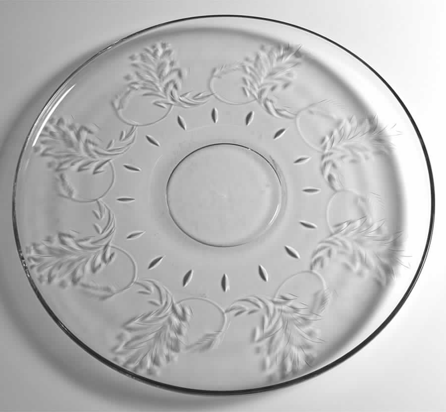 Rock Garden Cupped Edge Torte Plate by Fostoria-1