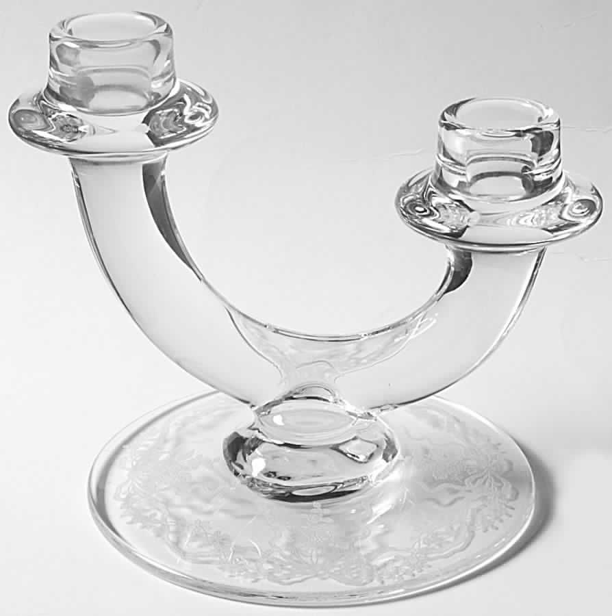 Romance Double Light Candlestick by Fostoria-1