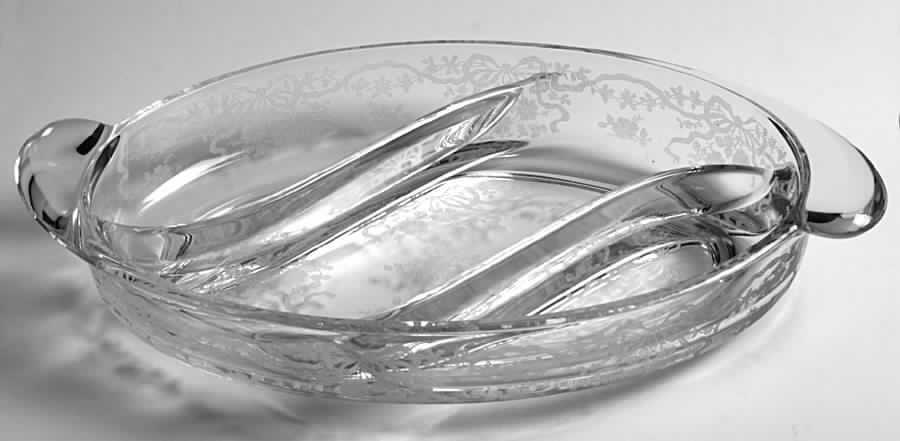 Romance 12" Oval 3 Part Relish by Fostoria-1