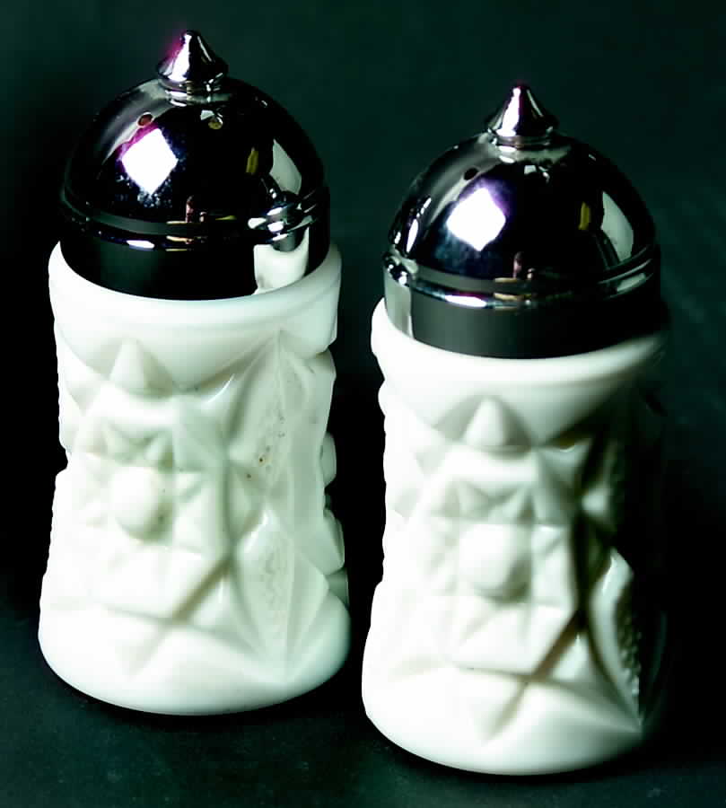 Winburn Milkglass Shaker Set w/Metal Lids by Fostoria-1