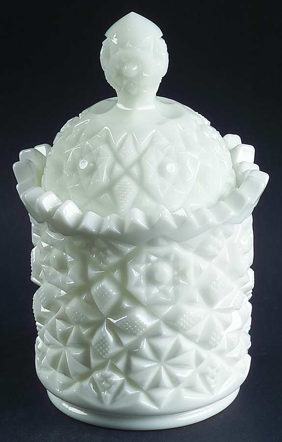Winburn Milkglass Sugar Bowl & Lid by Fostoria-1
