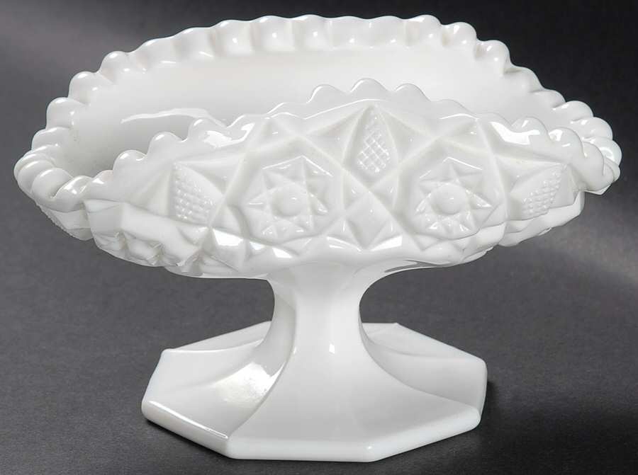 Winburn Milkglass Footed Open Jam/Jelly by Fostoria-1
