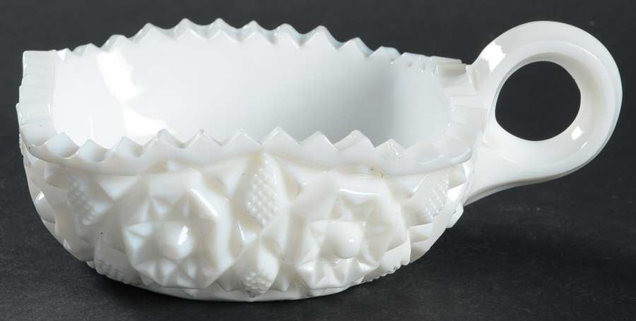 Winburn Milkglass Square Handled Nappy by Fostoria-1