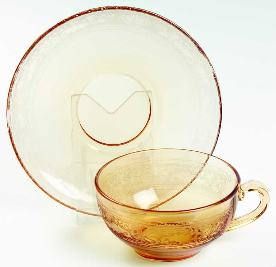 Royal Amber Cup & Saucer Set by Fostoria-1