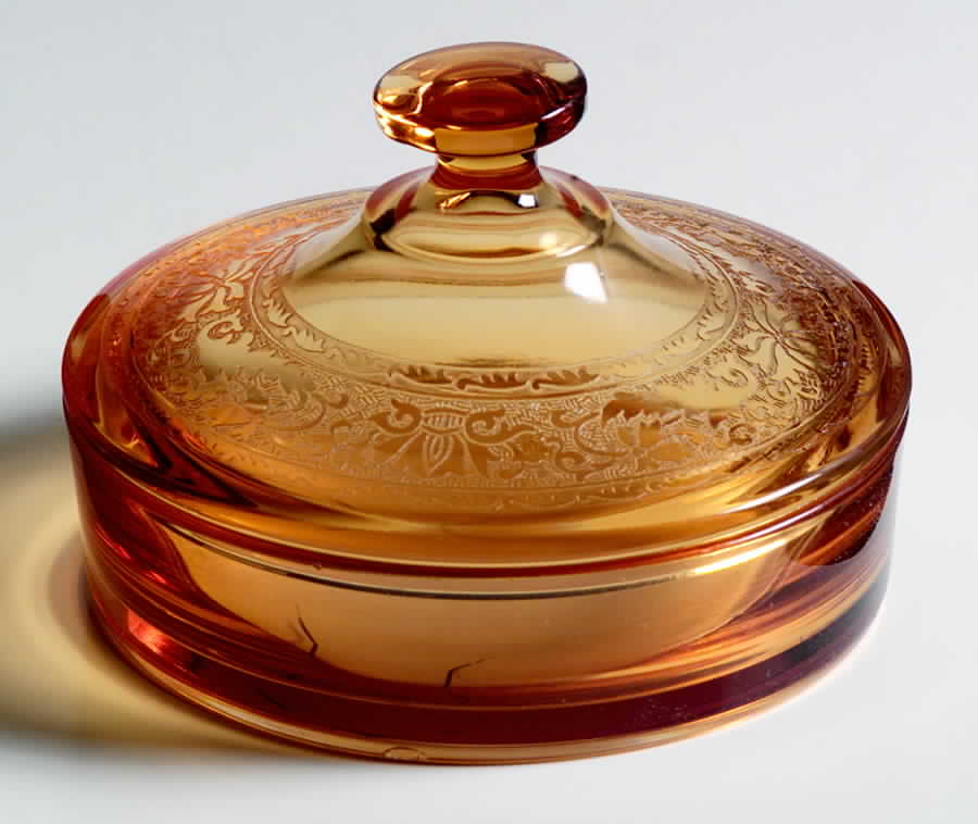 Royal Amber Cheese Dish & Lid by Fostoria-1