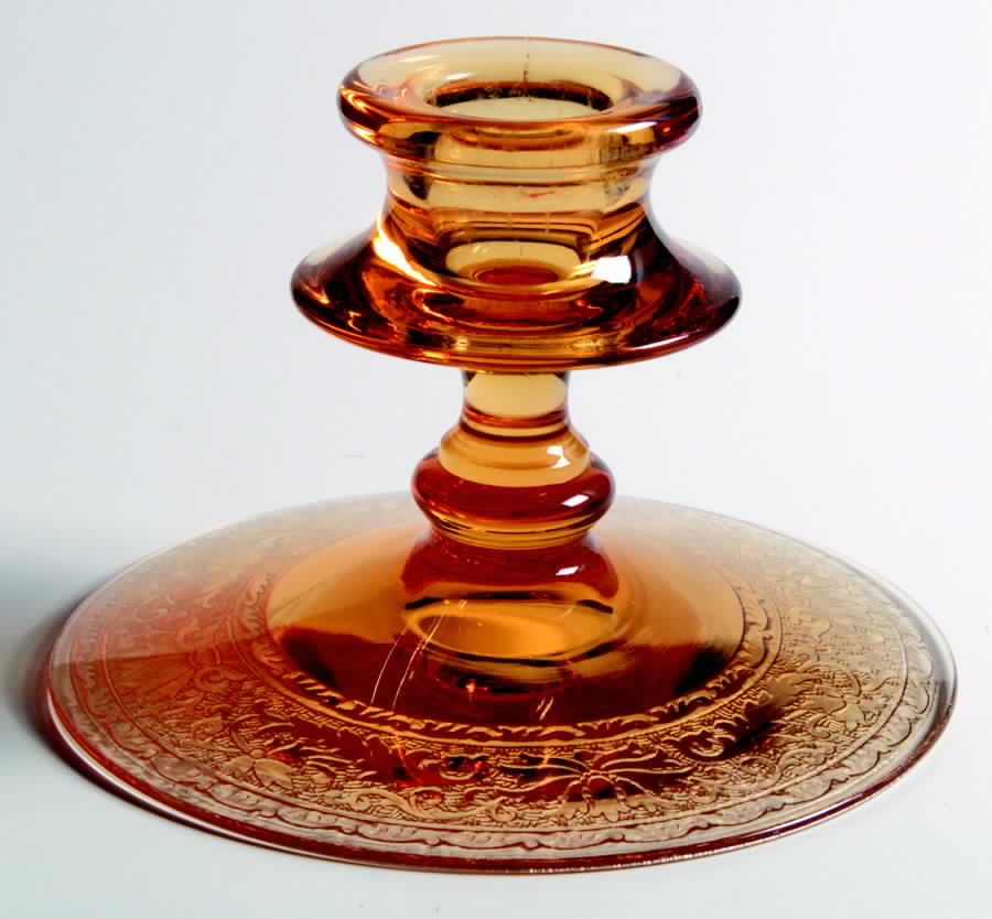 Royal Amber Single Light Candlestick by Fostoria-1