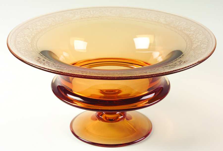 Royal Amber 10" Footed Bowl by Fostoria-1