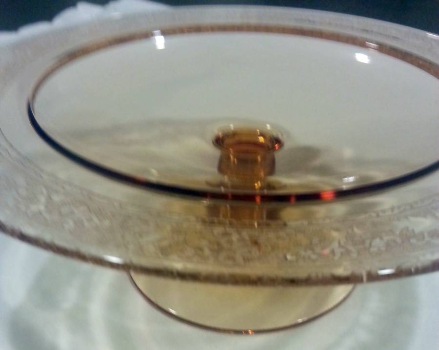 Royal Amber 8" Footed Low Comport by Fostoria-1