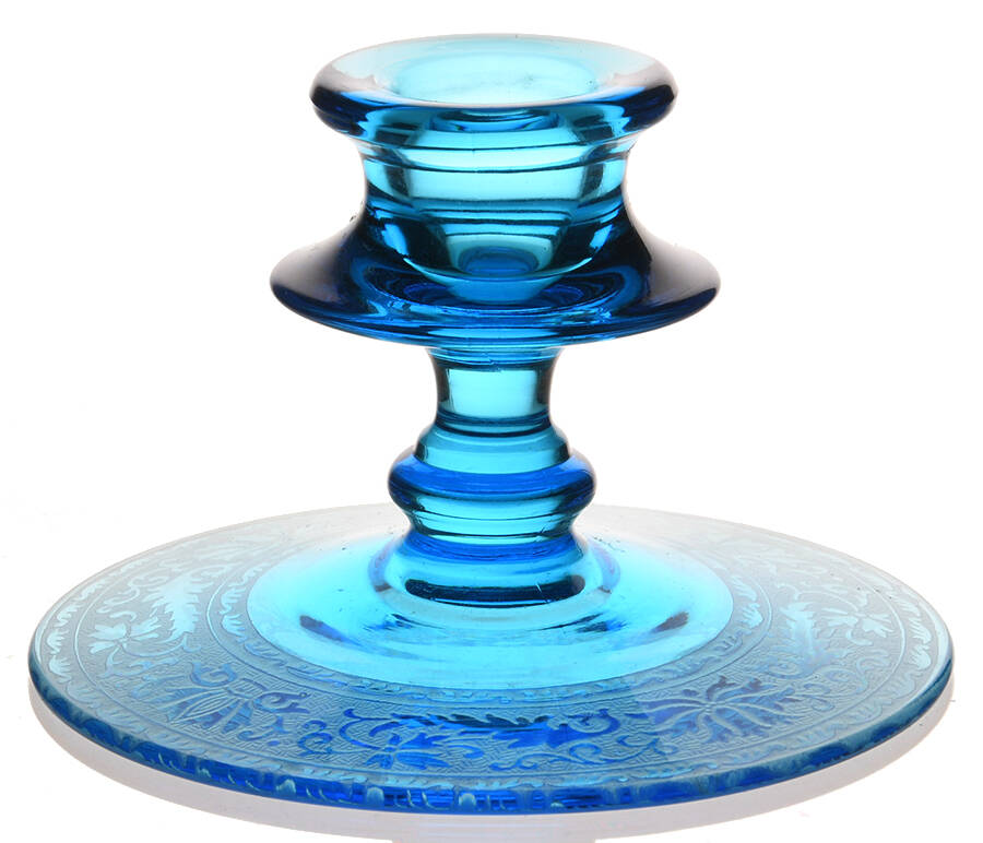 Royal Blue Single Light Candlestick by Fostoria-1