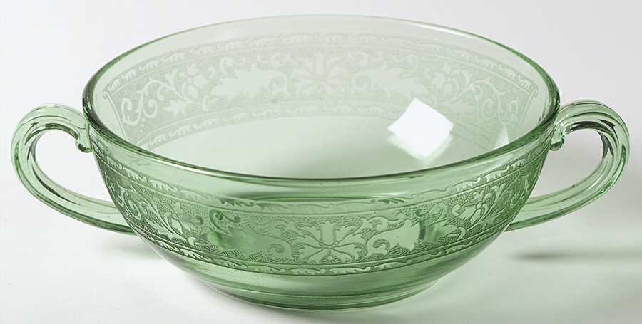 Royal Green Cream Soup Bowl Only by Fostoria-1