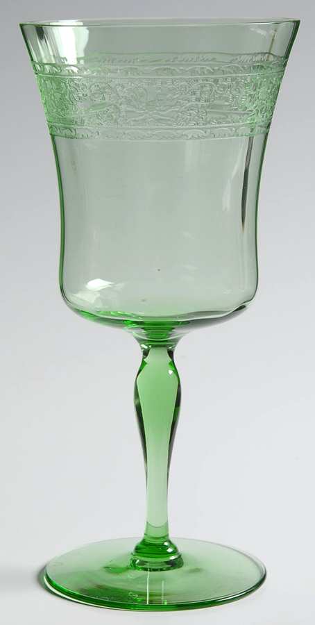 Royal Green Water Goblet by Fostoria-1