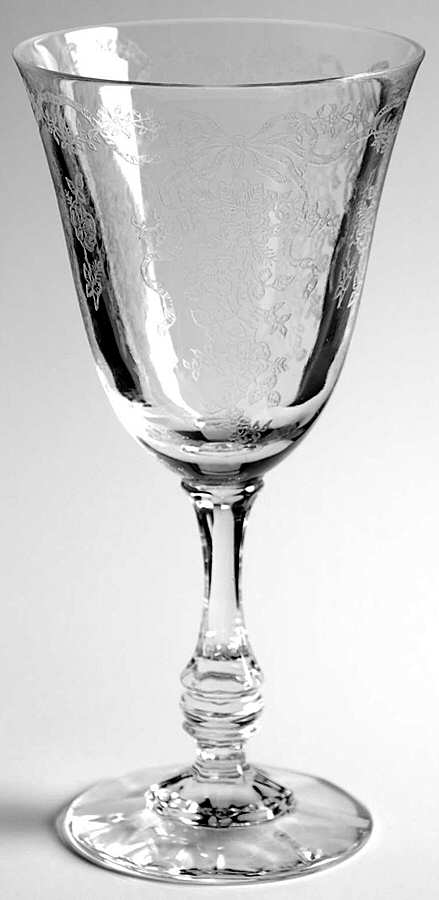 Satin Ribbon Water Goblet by Fostoria-1