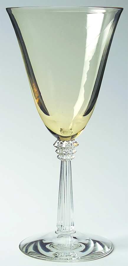 Sceptre Amber (Topaz) Water Goblet by Fostoria-1