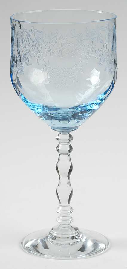 Serenity Blue Water Goblet by Fostoria-1