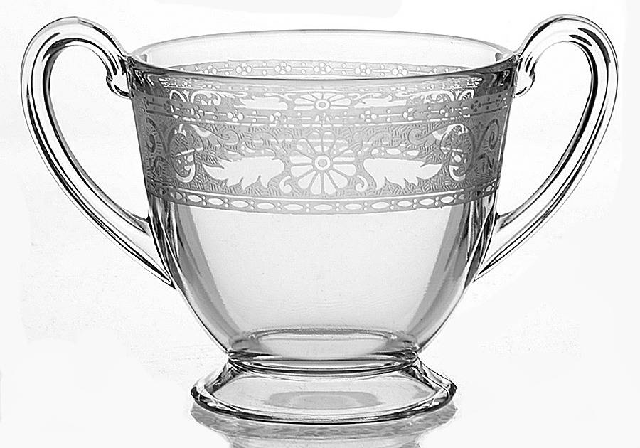 Seville Clear Footed Open Sugar by Fostoria-1
