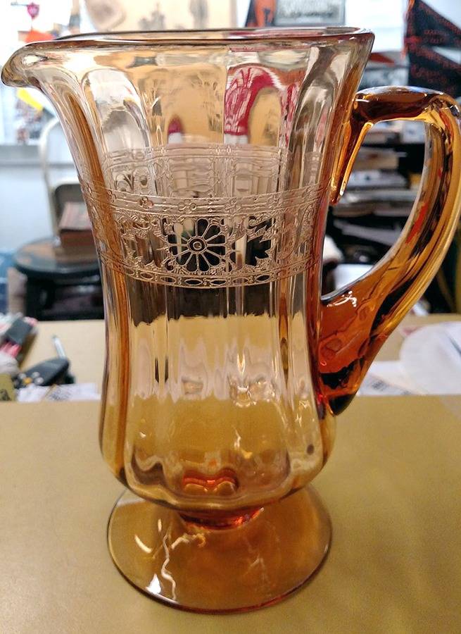 Seville Amber Pitcher by Fostoria-1