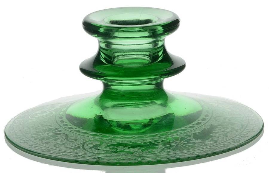 Seville Green Single Light Candlestick by Fostoria-1