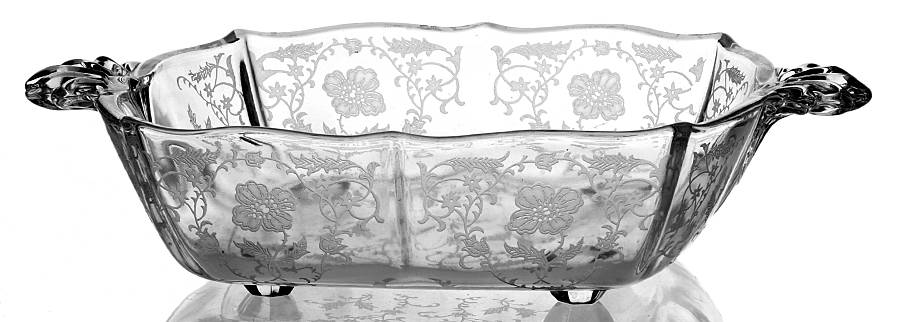 Shirley Square Handled Sweet Meet (Baroque Shape) by Fostoria-1