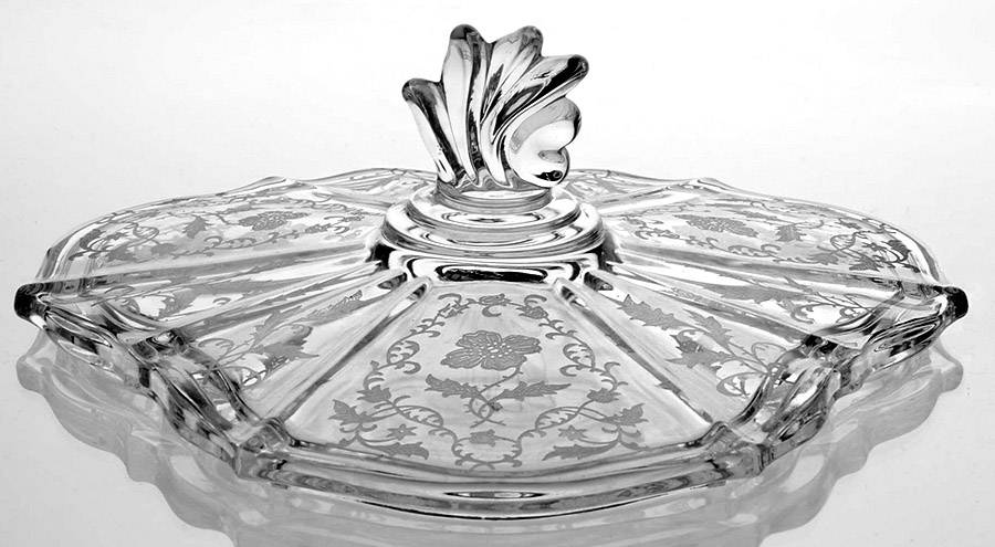 Shirley Lid for Baroque 3 Part Candy Box by Fostoria-1