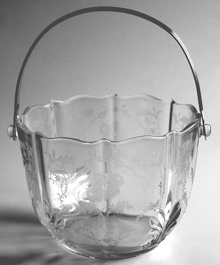 Shirley Baroque Ice Bucket with Handle, No Tongs by Fostoria-1