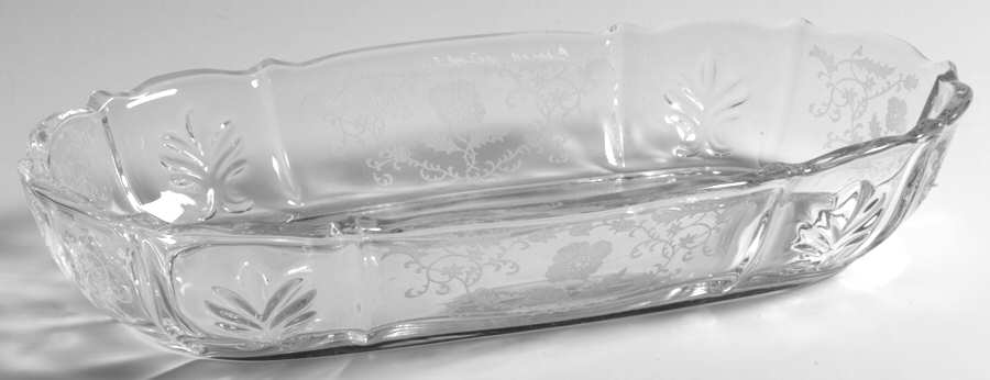 Shirley 11" Oval Celery (Baroque Shape) by Fostoria-1