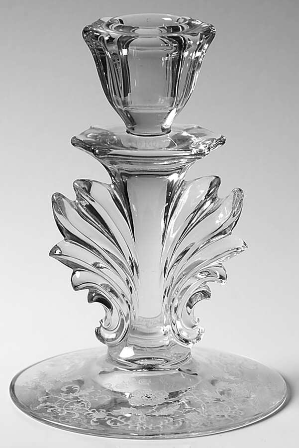 Shirley 5" Candlestick (Baroque Shape) by Fostoria-1