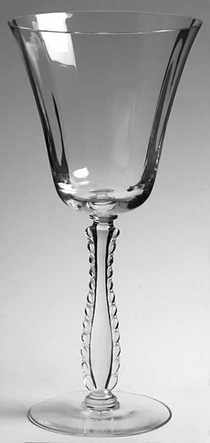 Silver Flutes Water Goblet by Fostoria-1