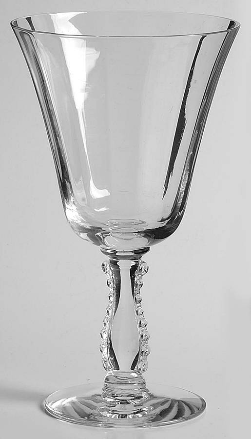 Silver Flutes Low Water Goblet by Fostoria-1