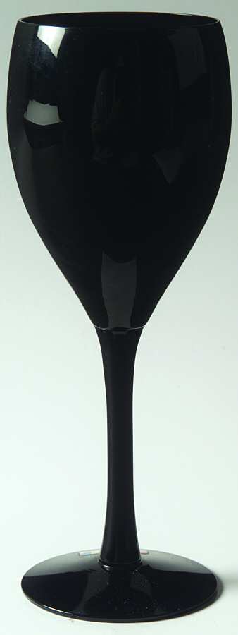 Silhouette Black Tall Water Goblet by Fostoria-1