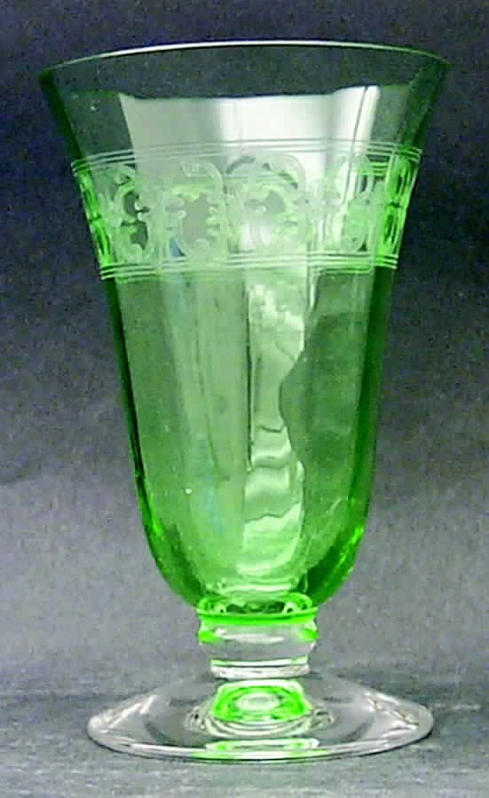 Spartan Green 5 Oz Footed Tumbler by Fostoria-1