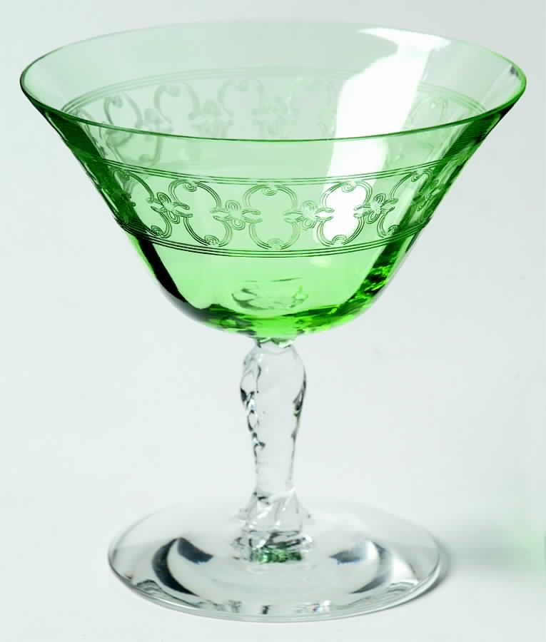 Spartan Green Low Sherbet by Fostoria-1