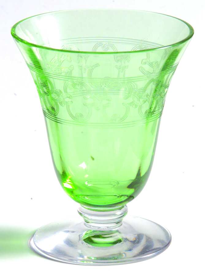 Spartan Green 2 1/2 Oz Footed Tumbler by Fostoria-1