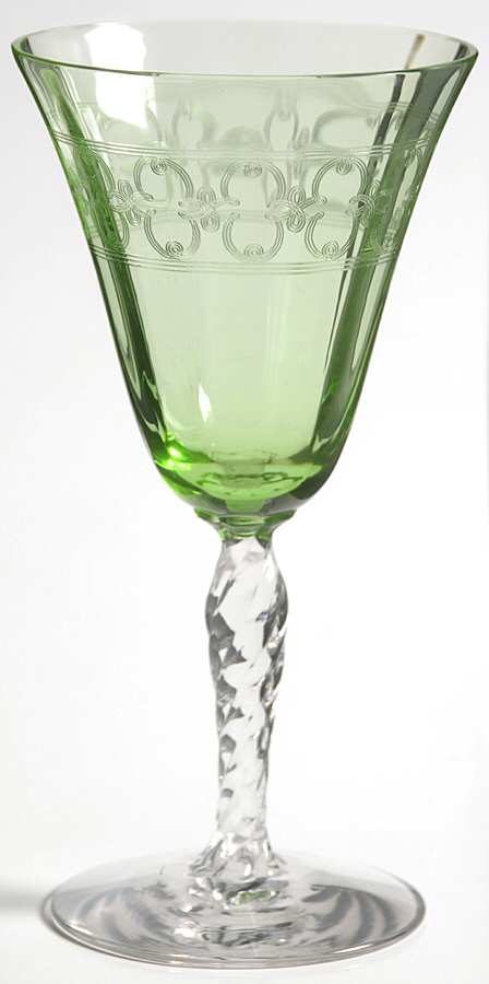 Spartan Green Claret Wine by Fostoria-1