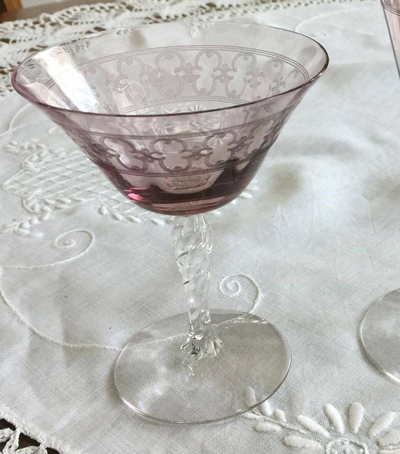 Spartan Orchid (Lightt, Purple) Champagne/Tall Sherbet by Fostoria-1