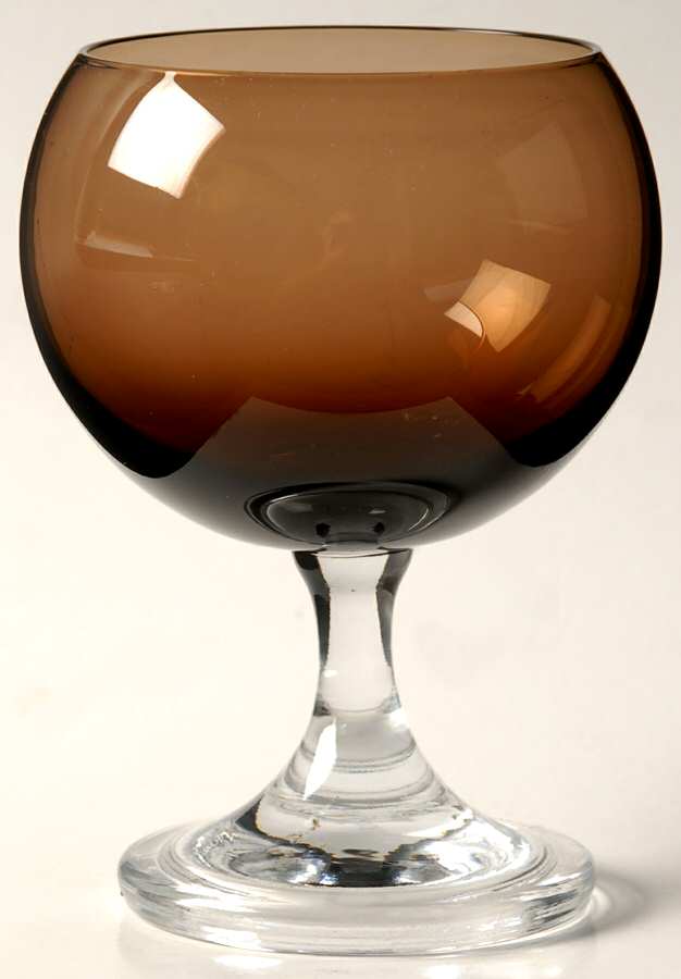 Sphere Brown Wine Glass by Fostoria-1