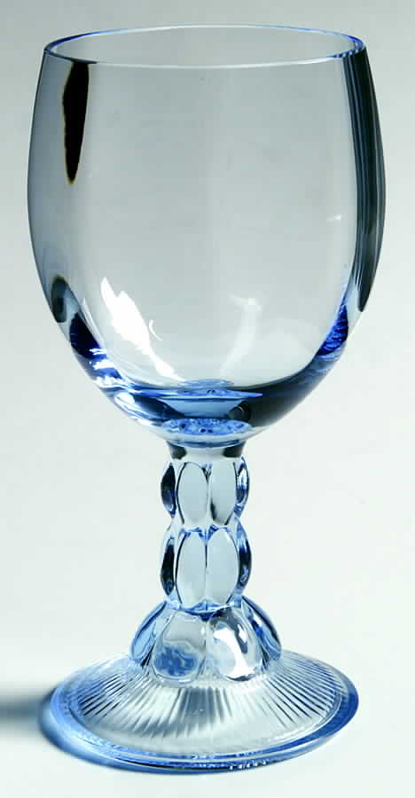 Splendor Blue Water Goblet by Fostoria-1