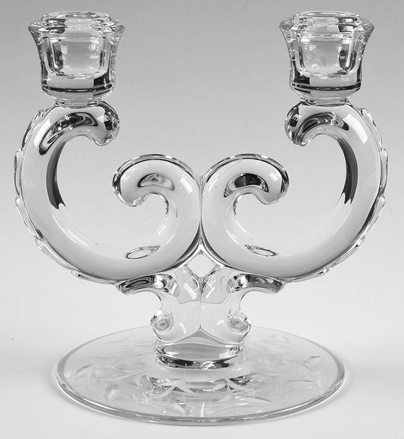Sprite Double Light Candlestick by Fostoria-1