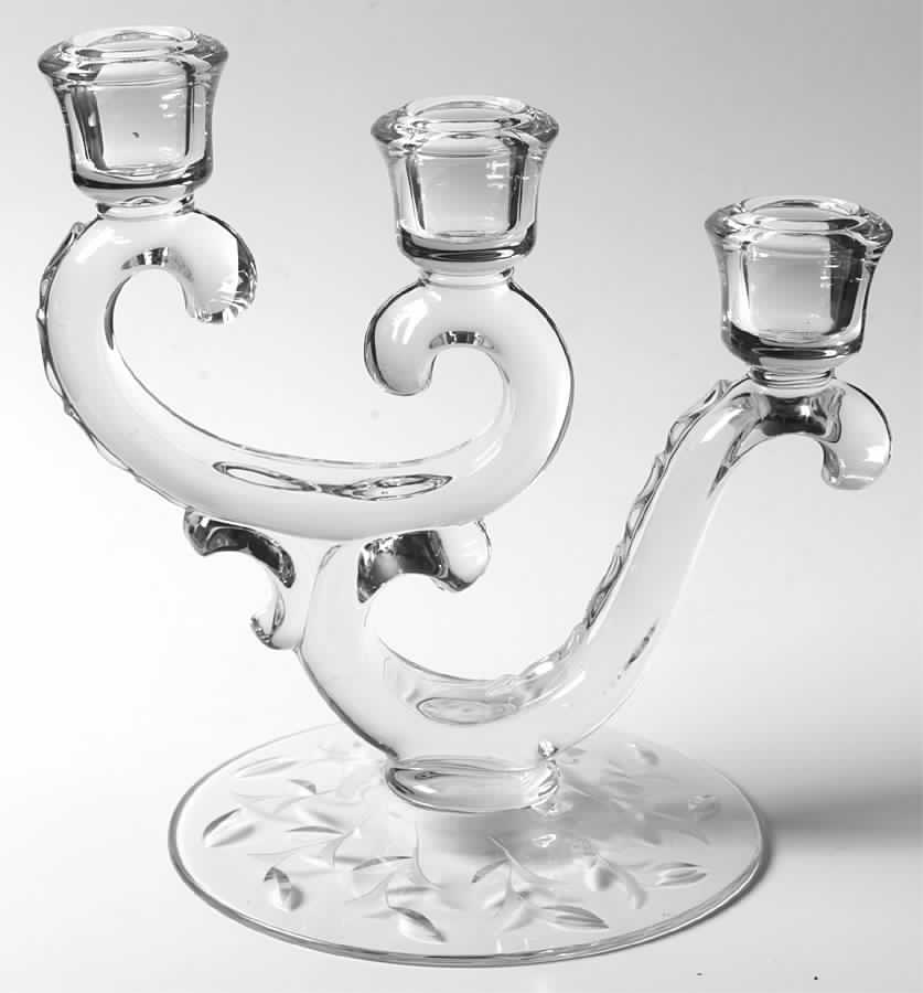 Sprite 3 Light Candlestick by Fostoria-1