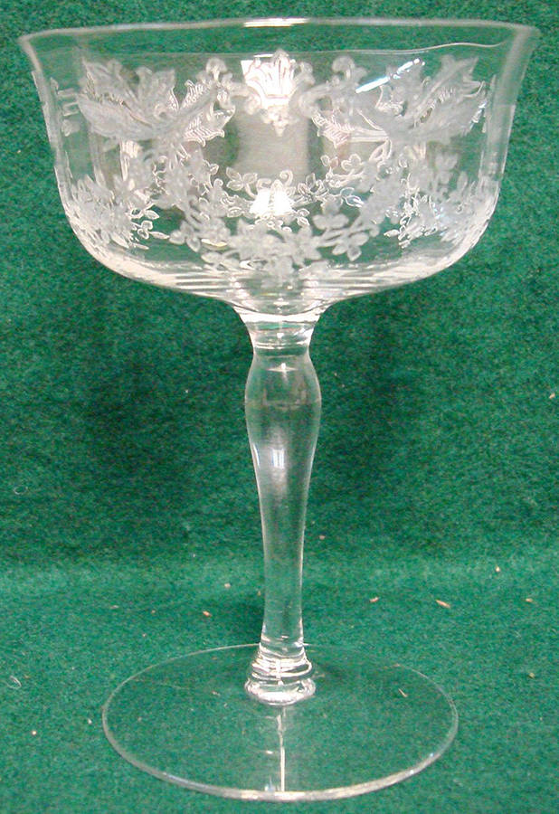 Springtime (Stem 891, Etch 318) Champagne/Tall Sherbet by Fostoria-1