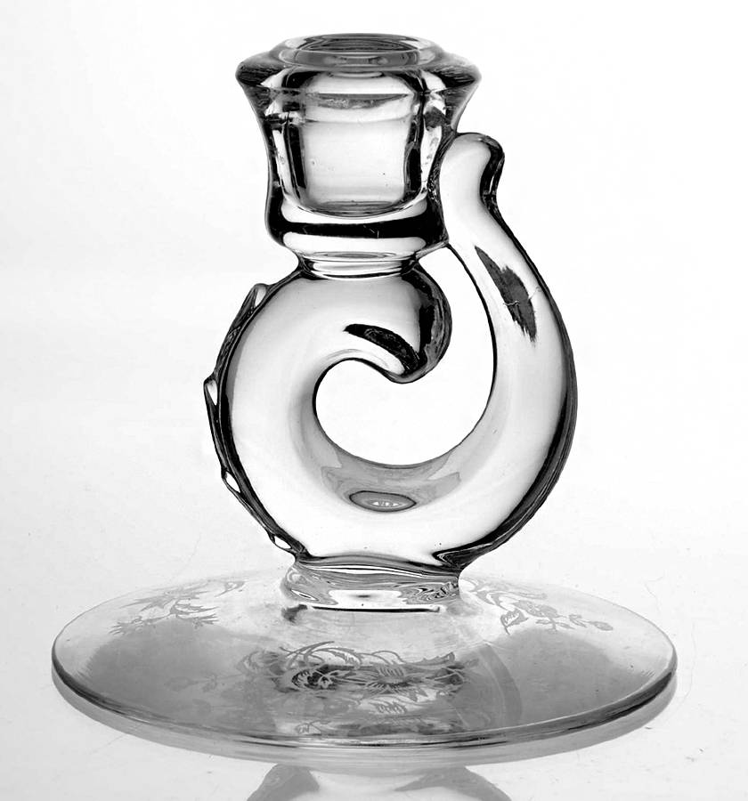 Starflower 4" Single Light Candlestick by Fostoria-1