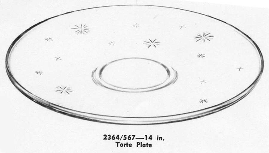 Stardust 14" Torte Plate by Fostoria-1