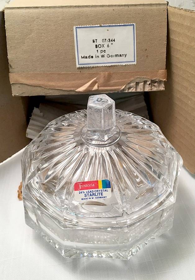Starlite Clear Candy Dish & Lid by Fostoria-1