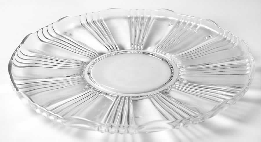 Sunray Clear Small Torte Plate by Fostoria-1