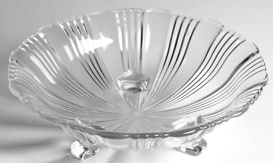Sunray Clear 7" 3-Footed Bon Bon by Fostoria-1