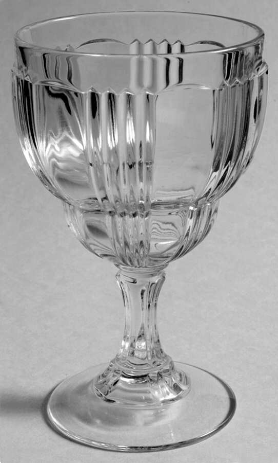 Sunray Clear Water Goblet by Fostoria-1