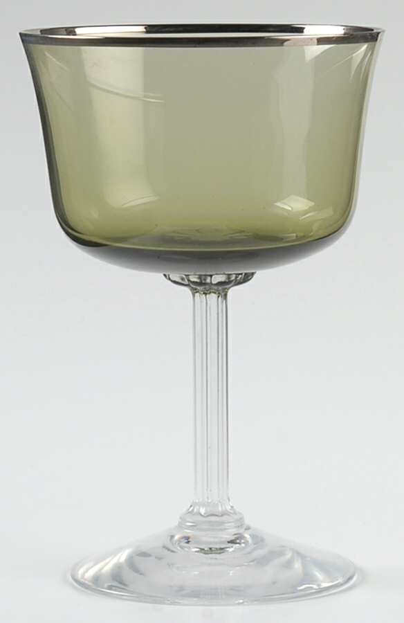 Tenderness Green Champagne/Tall Sherbet by Fostoria-1