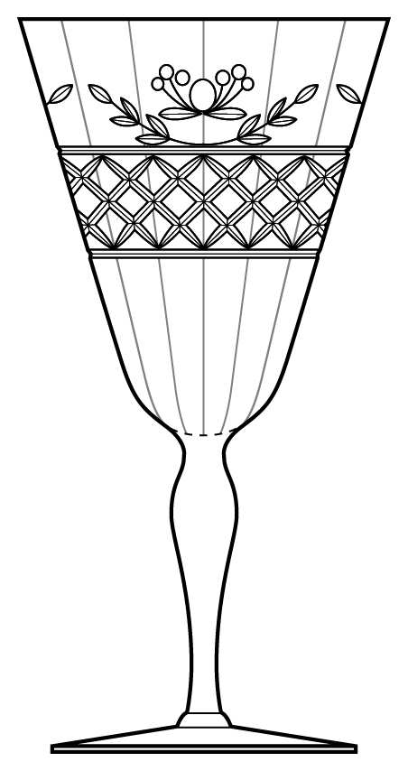 Trellis Water Goblet by Fostoria-1
