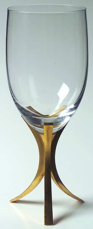 Triumph Gold (Gold Stem, Stem 6112) Water Goblet by Fostoria-1