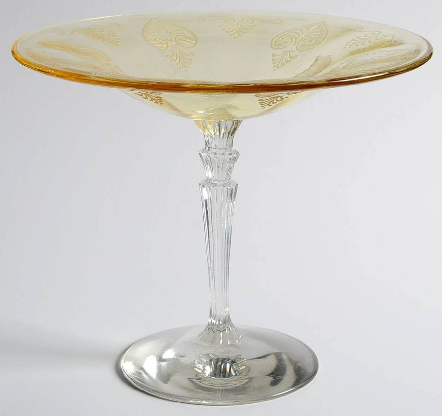 Trojan Topaz Round Compote (Height X Width) by Fostoria-1